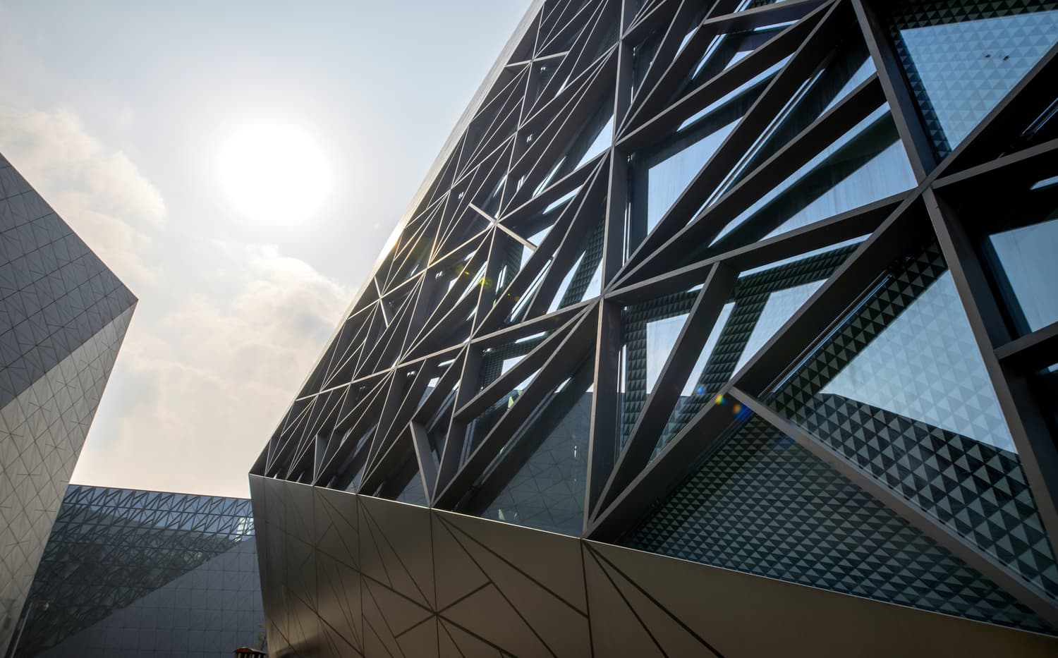 Curved modern architecture of an arts centre